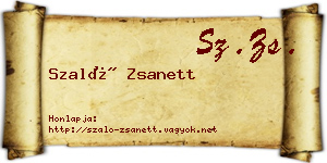 Szaló Zsanett névjegykártya