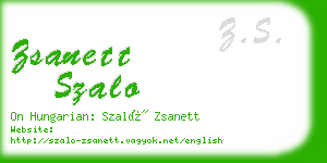 zsanett szalo business card